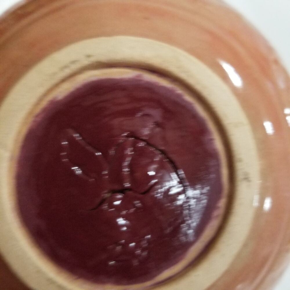 Clay colored pottery bowl 7.5 wide and 2.5 tall